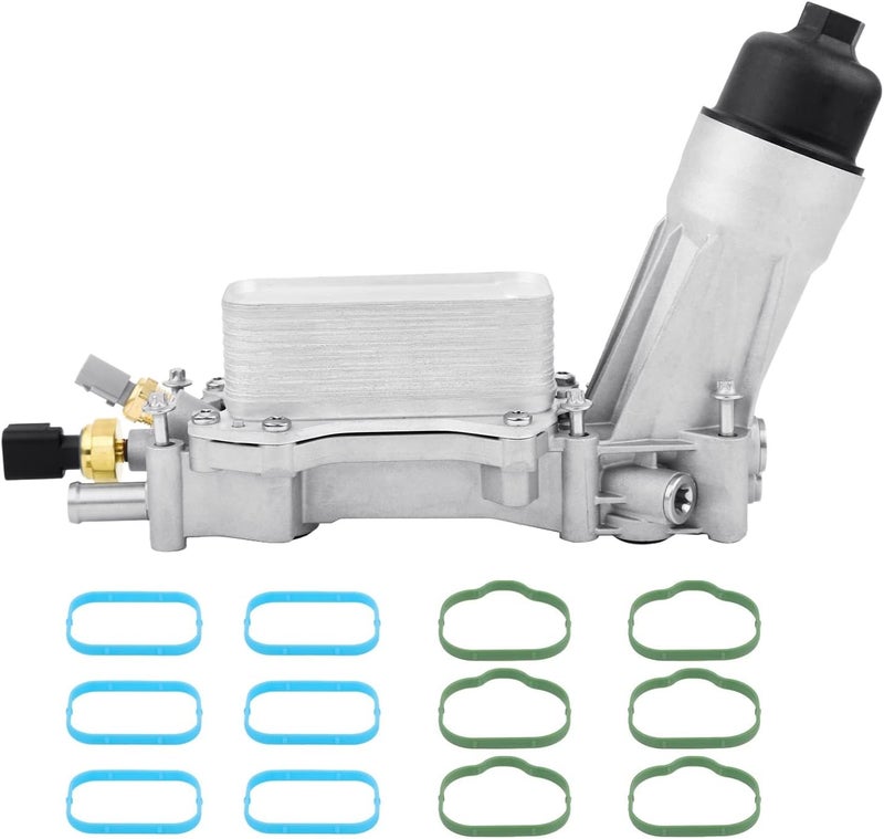 ONER 926-876 926-959 محول مبرد زيت المحرك وغطاء فلتر الزيت من الألمنيوم، متوافق مع 2011-2016 كرايسلر 200 300، دودج تشارجر، جراند شيروكي، رانجلر 3.6L V6 محرك، بديل# 68105583AF - Image 1